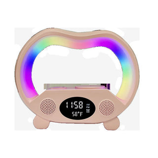 2024 New 6 In 1 Smart Remote Control Bluetooth Ambience Intelligent LED Table Lamp Multi-function Wireless Charger Night Light Bluetooth Speaker - Thomas Family Essentials LLC