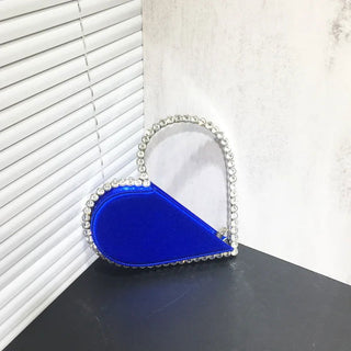 2024 New Heart Shape Rhinestone Handbags Party Day Clutches Crystal Handbags For Wedding Gift Purse Women Prom Dinner Purses Bag - Thomas Family Essentials LLC