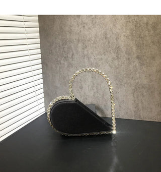 2024 New Heart Shape Rhinestone Handbags Party Day Clutches Crystal Handbags For Wedding Gift Purse Women Prom Dinner Purses Bag - Thomas Family Essentials LLC