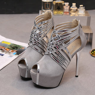 Summer Waterproof Platform Women Sandals Fish Mouth Stiletto Heel