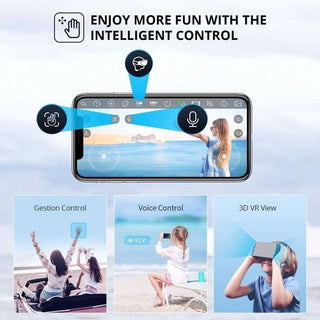 4DRC V13 Remote Control Drone 6K High-definition Dual Camera WiFi FPV Foldable Quadcopter Camera Drone, 2 Batteries