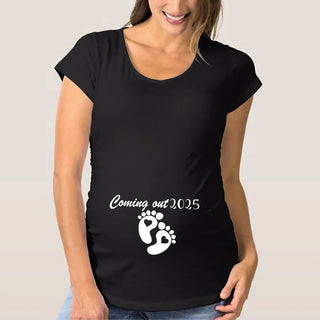 Baby Loading 2025 Printed Maternity T Shirt Pregnant Clothes Summer T-shirt Pregnancy Announcement Shirts New Mom T Shirts Tops - Thomas Family Essentials LLC