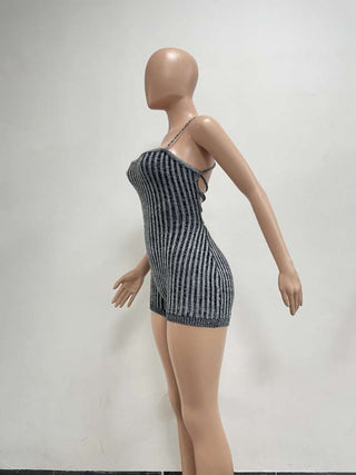 Colorblock Square Neck Fitted Rompers - Thomas Family Essentials LLC