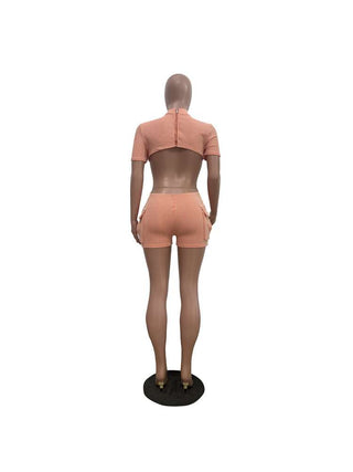 Crewneck Short Sleeve Backless Rompers - Thomas Family Essentials LLC