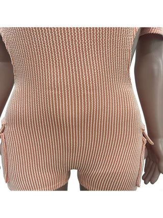 Crewneck Short Sleeve Backless Rompers - Thomas Family Essentials LLC