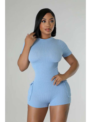 Crewneck Short Sleeve Backless Rompers - Thomas Family Essentials LLC