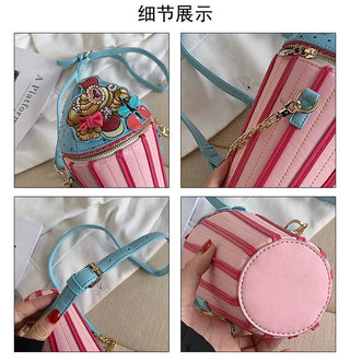 Cute Ice Cream Design Ladies Shoulder Bag for Women Fashion Purses and Handbags Kawaii Small Crossbody Bag Party Cluch Bag - Thomas Family Essentials LLC