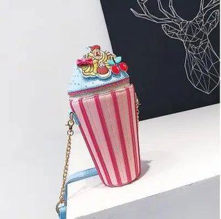 Cute Ice Cream Design Ladies Shoulder Bag for Women Fashion Purses and Handbags Kawaii Small Crossbody Bag Party Cluch Bag - Thomas Family Essentials LLC
