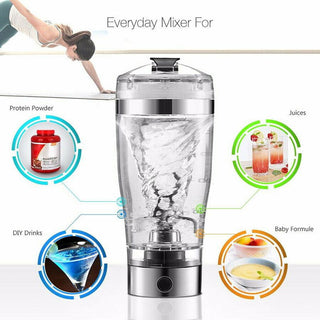 Electric Protein Shake Stirrer USB Shake Bottle Milk Coffee Blender Kettle Sports And Fitness Charging Electric Shaker Cup - Thomas Family Essentials LLC