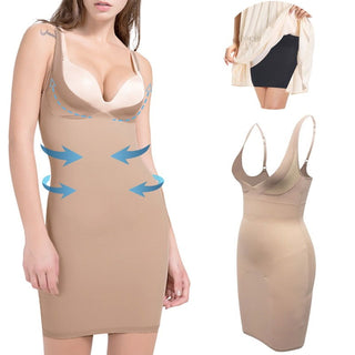 Full Slips Underdress Body Shaper Tummy Control Shapewear Waist Trainer Bodysuit Butt lifter Seamless Slimming Underwear Corset - Thomas Family Essentials LLC