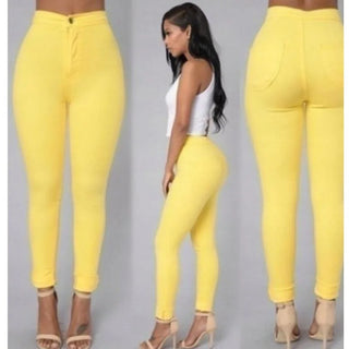 Sexy Elastic Leggings Pencil To Mention Hip Pants High Waist Candy Color Skinny Jeans Womans