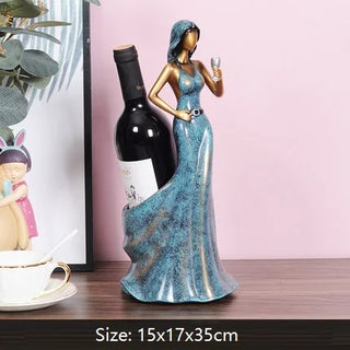 Creative Crafts Resin Red Wine Holder Frame Swan Horse Deer Antlers Room Decoration Cattle Porcelain Animal Figurines