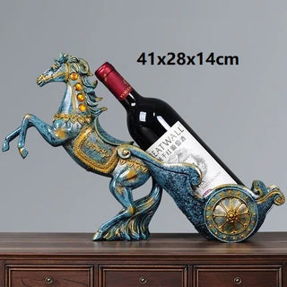 Creative Crafts Resin Red Wine Holder Frame Swan Horse Deer Antlers Room Decoration Cattle Porcelain Animal Figurines