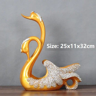 Creative Crafts Resin Red Wine Holder Frame Swan Horse Deer Antlers Room Decoration Cattle Porcelain Animal Figurines