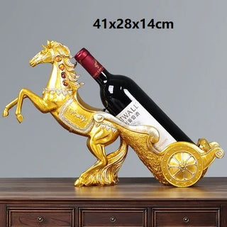 Creative Crafts Resin Red Wine Holder Frame Swan Horse Deer Antlers Room Decoration Cattle Porcelain Animal Figurines