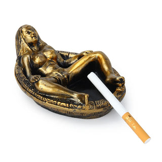 Estatua de resina artesanal creativa de mujer desnuda, arte retro, cenicero, escultura, decoración del hogar, bar, decoración de escritorio, accesorios p0814