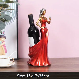 Creative Crafts Resin Red Wine Holder Frame Swan Horse Deer Antlers Room Decoration Cattle Porcelain Animal Figurines