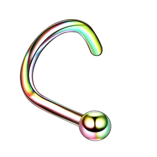 G23 Titanium Nose Piercings Nose Ring with Crystal Nose Studs Septum Ring Nostril Screw Septo Piercings Body Jewelry Piercings