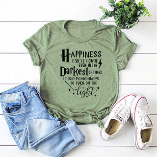 Happiness Can Be Found In The  Darkest of Times Inspired Quote T-shirt - Thomas Family Essentials LLC