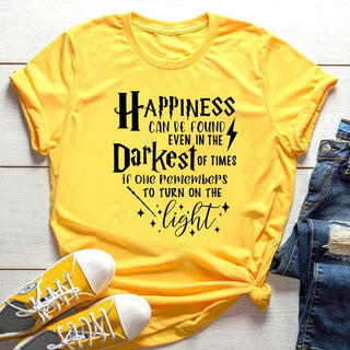 Happiness Can Be Found In The  Darkest of Times Inspired Quote T-shirt - Thomas Family Essentials LLC