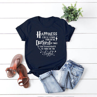 Happiness Can Be Found In The  Darkest of Times Inspired Quote T-shirt - Thomas Family Essentials LLC