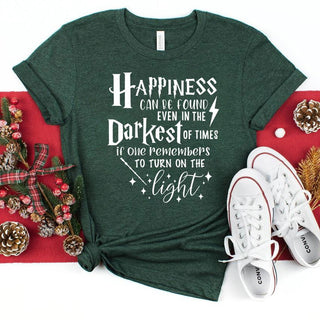 Happiness Can Be Found In The  Darkest of Times Inspired Quote T-shirt - Thomas Family Essentials LLC