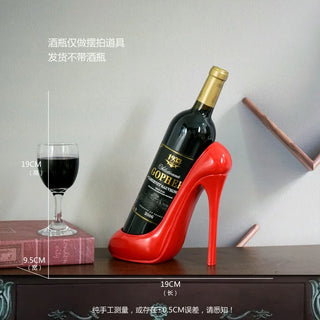 Creative Crafts Resin Red Wine Holder Frame Swan Horse Deer Antlers Room Decoration Cattle Porcelain Animal Figurines
