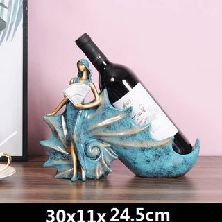 Creative Crafts Resin Red Wine Holder Frame Swan Horse Deer Antlers Room Decoration Cattle Porcelain Animal Figurines