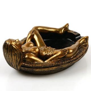 Estatua de resina artesanal creativa de mujer desnuda, arte retro, cenicero, escultura, decoración del hogar, bar, decoración de escritorio, accesorios p0814