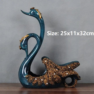 Creative Crafts Resin Red Wine Holder Frame Swan Horse Deer Antlers Room Decoration Cattle Porcelain Animal Figurines