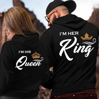 Her King His Queen Couples Hoodies - Thomas Family Essentials LLC