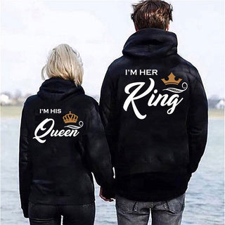 Her King His Queen Couples Hoodies - Thomas Family Essentials LLC
