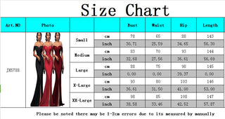 Women Sexy Solid Off-shoulder Evening Dress