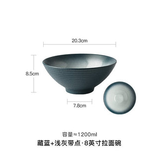 Japanese Ramen Bowl Ceramic Bowl Household Salad Bowl Creative Specialty Restaurant Tableware - Thomas Family Essentials LLC