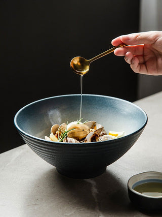 Japanese Ramen Bowl Ceramic Bowl Household Salad Bowl Creative Specialty Restaurant Tableware - Thomas Family Essentials LLC