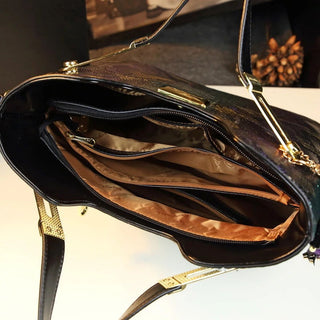 Luxury Cowhide Leather Women Handbags fashion female Chain Serpentine portable Tote bag ladies tassel shoulder messenger bags - Thomas Family Essentials LLC