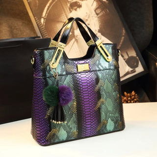 Luxury Cowhide Leather Women Handbags fashion female Chain Serpentine portable Tote bag ladies tassel shoulder messenger bags - Thomas Family Essentials LLC
