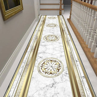 Luxury Gold Hall Corridor Carpet Non-slip Washable Runner Stairway Rug Outdoors Aisle The Long Corridor Mat Customizable 카펫 - Thomas Family Essentials LLC