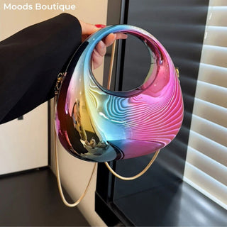 MOODS Evening Clutch Bags For Women Luxury Designer Purses And Handbags Golden Wedding Dinner Party Round Handle Wrist Bag - Thomas Family Essentials LLC
