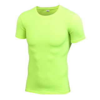 Men Pro fitness exercise tights, quick dry sweating, round neck short sleeved T-shirt. - Thomas Family Essentials LLC