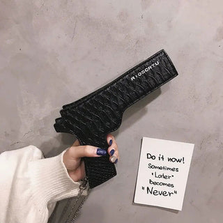 New Brand Designer Funny Pistol Messenger Bag Cool Personality Childlike Chain Shoulder Bag Small Bag Purse Female - Thomas Family Essentials LLC