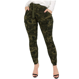 New In Cargo Pants Women Baggy High Waist Slim Fit Jogger Cargo Camouflage Pants For With Belt Wide Pants Women High Waist - Thomas Family Essentials LLC