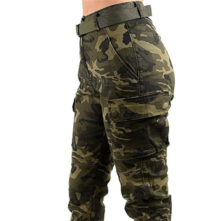 New In Cargo Pants Women Baggy High Waist Slim Fit Jogger Cargo Camouflage Pants For With Belt Wide Pants Women High Waist - Thomas Family Essentials LLC
