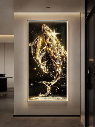 New Led Crystal Porcelain Wall Lamp Wall Art Home Appliance Room Decoration Tableau Art Mural Corridor Restaurant Interior Lamps - Thomas Family Essentials LLC