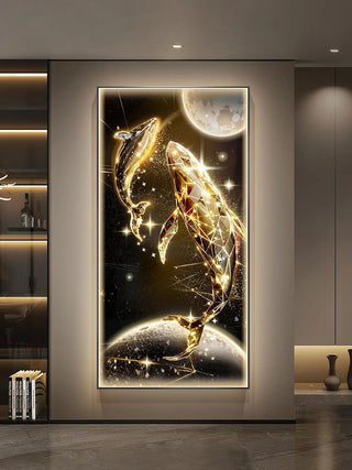New Led Crystal Porcelain Wall Lamp Wall Art Home Appliance Room Decoration Tableau Art Mural Corridor Restaurant Interior Lamps - Thomas Family Essentials LLC