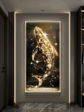 New Led Crystal Porcelain Wall Lamp Wall Art Home Appliance Room Decoration Tableau Art Mural Corridor Restaurant Interior Lamps - Thomas Family Essentials LLC