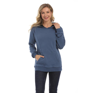 New Winter Maternity Hoodie Breastfeeding Clothes Warm Fleece Pregnant Sweater Zipper Feeding Opening Big Size S TO XXXL - Thomas Family Essentials LLC