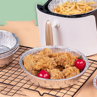 Non-stick Aluminum Foil Liners Air Fryer Disposable Paper Liner Oil-proof Steaming Basket Kitchen Tool BBQ Drip Pan Tray - Thomas Family Essentials LLC