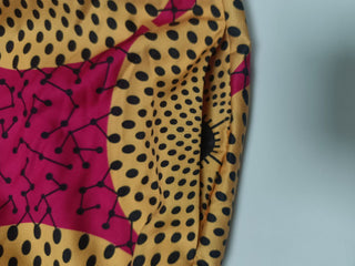 Women African Round Neck double-layer ruffle short-sleeved printed dress