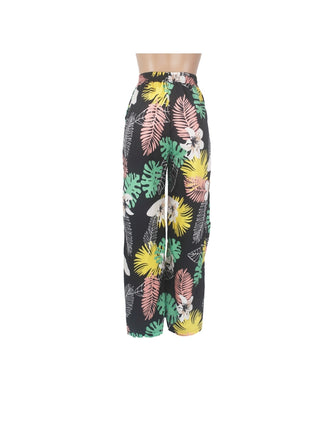 Floral Printed Pocket Wide Leg Pants